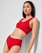 Haut de bikini one size rouge