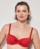 Haut de bikini de maintien rouge