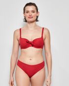 Haut de bikini de maintien rouge