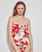 Maillot de bain sans armatures multicolore