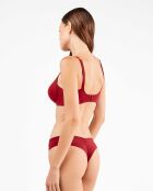 Soutien-gorge push up avec mousse amovible bordeaux
