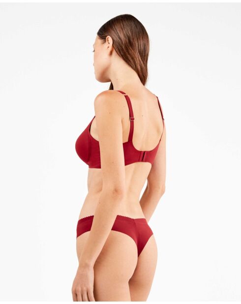 Soutien-gorge push up avec mousse amovible bordeaux