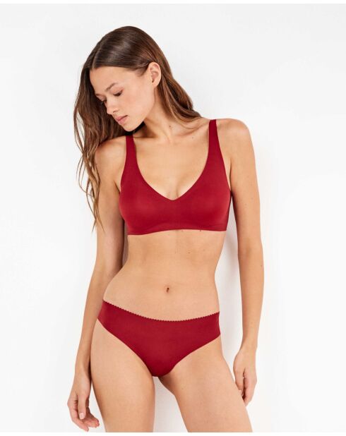 Soutien-gorge push up avec mousse amovible bordeaux