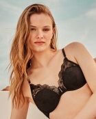 Soutien-gorge bralette avec armatures et coques bonnets B et C noir