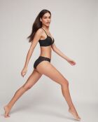 Soutien-gorge sans armatures effet push up décollé plongeant noir