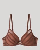 Soutien-gorge bralette avec armatures et coques marron