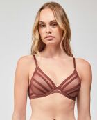 Soutien-gorge bralette avec armatures et coques marron