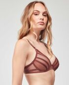 Soutien-gorge bralette avec armatures et coques marron