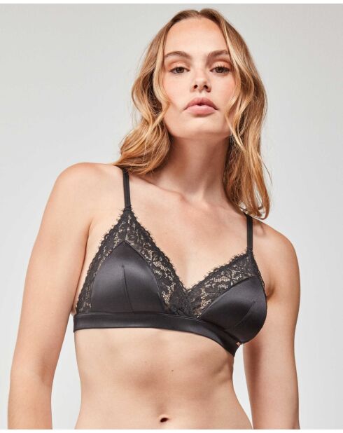 Soutien-gorge triangle sans armatures noir