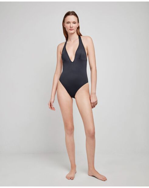 Maillot de bain à  col halter noir
