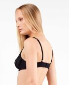 Soutien-gorge balconnet sans rembourrage noir