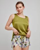 Short imprimé floral multicolore