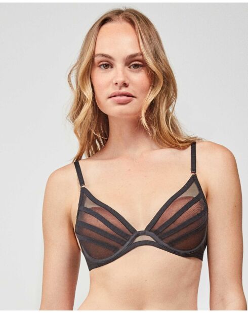 Soutien-gorge bralette avec armatures et coques noir