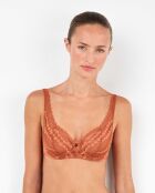 Soutien-gorge balconnet sans rembourrage marron - bonnet B