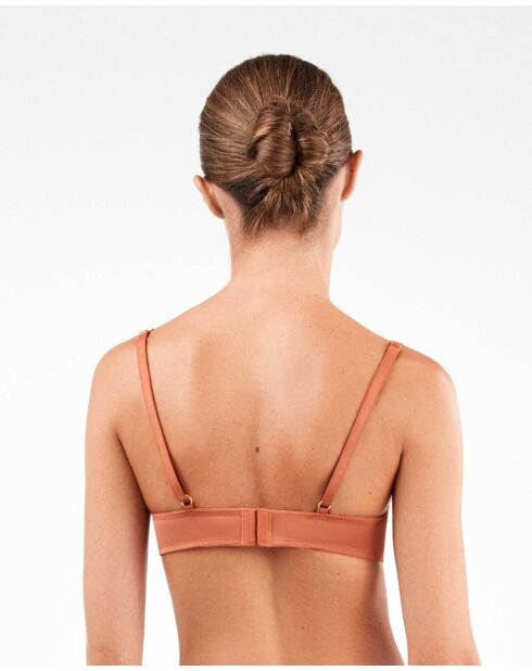 Soutien-gorge balconnet sans rembourrage marron - bonnet B