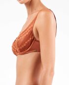 Soutien-gorge balconnet sans rembourrage marron - bonnet B