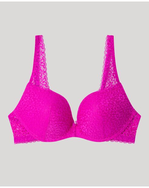 Soutien-gorge push up avec armatures et rembourrage en silicone rose