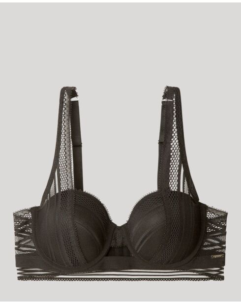 Soutien-gorge balconnet en dentelle noir