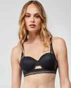 Soutien-gorge balconnet en dentelle noir