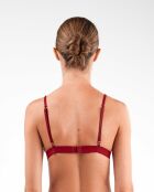 Soutien-gorge triangulaire en velours rouge