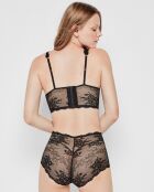 Bralette en dentelle avec armature et bonnet noire