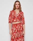 Jupe longue imprimée multicolore