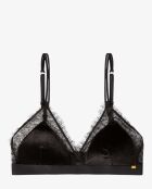 Soutien-gorge triangulaire en velours noir