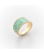 Gouden koperen ring R6779