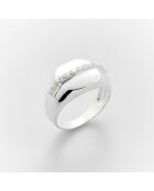 Silberring mit Zirkonoxid R6690