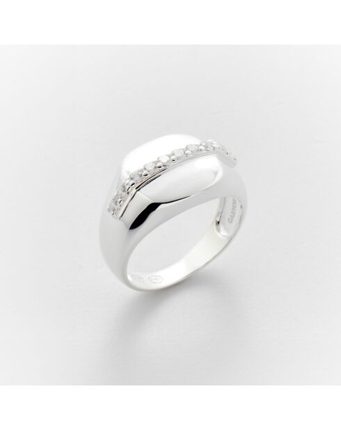 Zilveren ring met zirkoniumoxide R6690