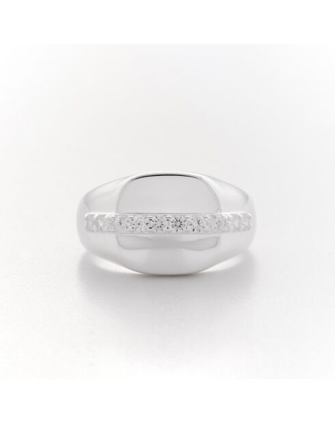 Zilveren ring met zirkoniumoxide R6690