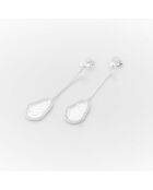 Silberne Hängeohrringe mit Zirkonoxid