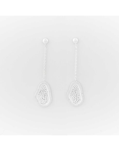 Silberne Hängeohrringe mit Zirkonoxid