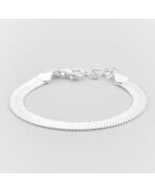 Silbernes flaches Netzkettenarmband