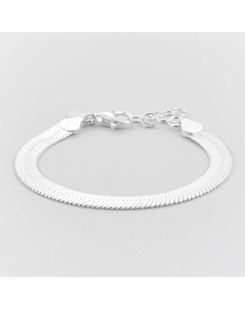 Silbernes flaches Netzkettenarmband