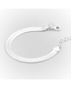 Silbernes flaches Netzkettenarmband