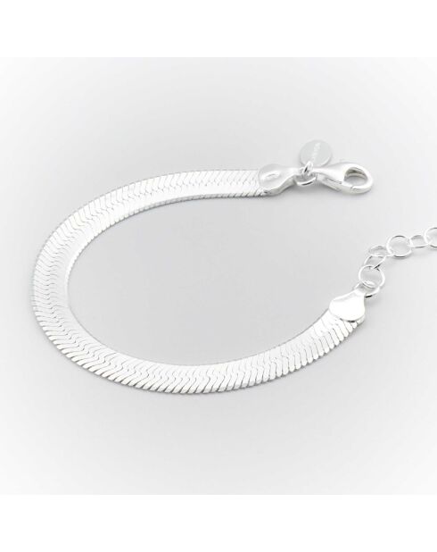 Silbernes flaches Netzkettenarmband