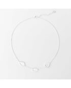 Zilveren halsketting met 3 hangers