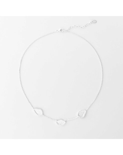 Zilveren halsketting met 3 hangers