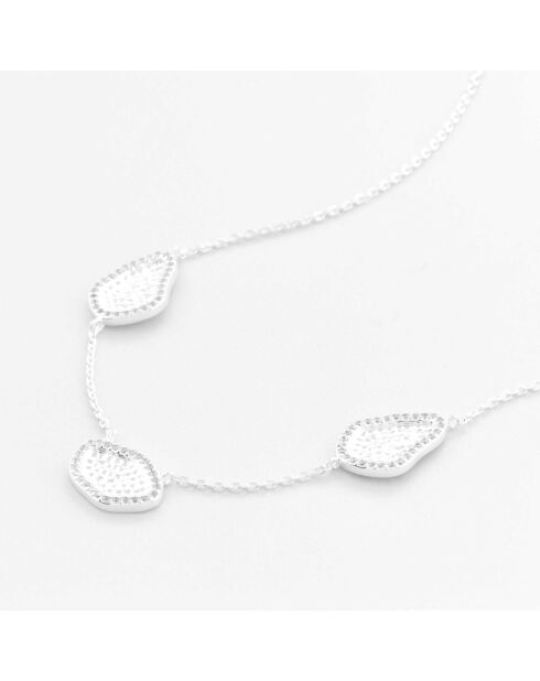 Zilveren halsketting met 3 hangers