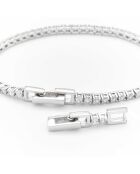 Tennisarmband aus weißem Rhodium-Silber