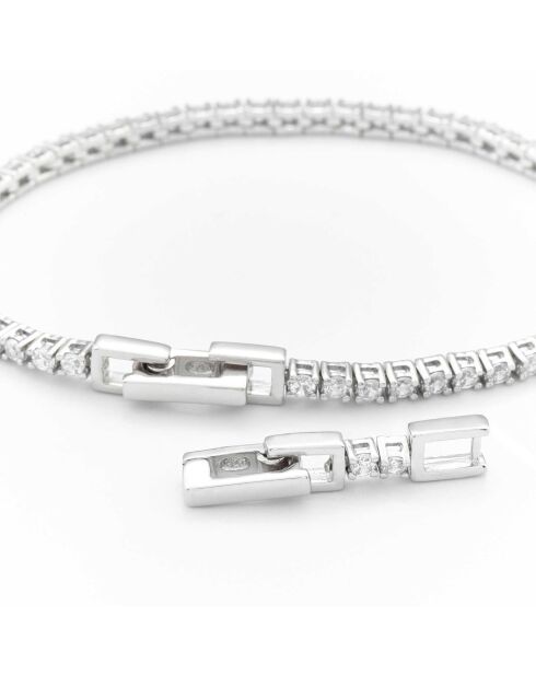 Tennisarmband aus weißem Rhodium-Silber