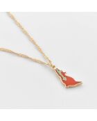 Collana Coyotte in ottone dorato arancione