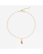 Collana Coyotte in ottone dorato arancione