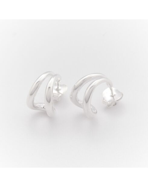 Mittelgroße Creolen aus Silber