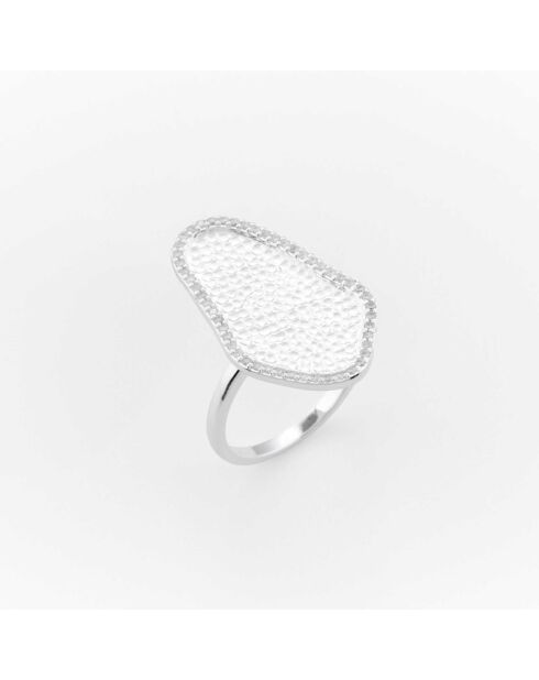 Zilveren ring met zirkoniumoxide R6801
