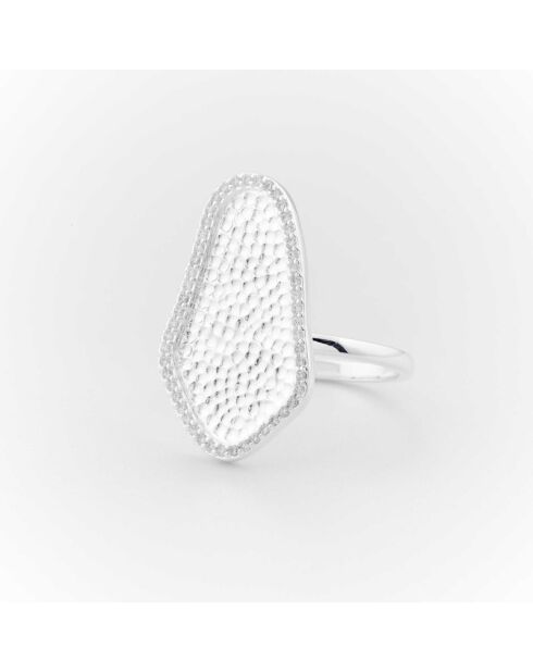 Zilveren ring met zirkoniumoxide R6801