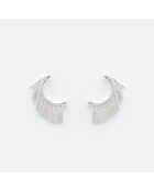 Silberne Ohrringe aus Flöhen