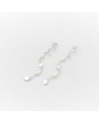 Hängende Ohrringe aus weißem Silber