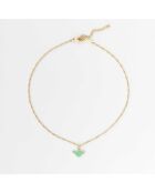 Groene adelaar gouden koperen halsketting